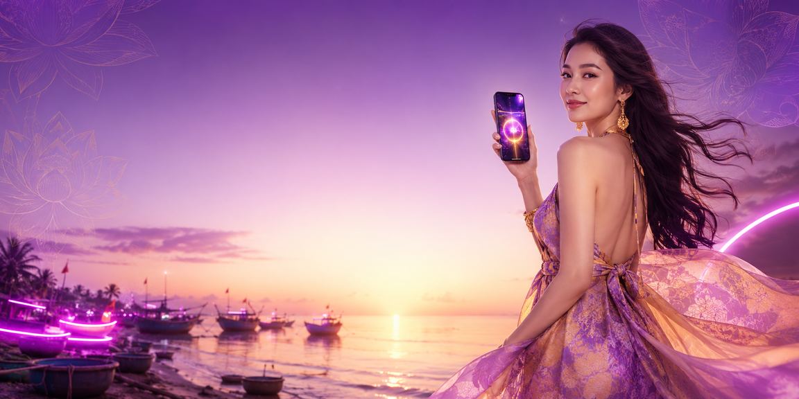 Người dùng xem kèo thể thao trên điện thoại tại bãi biển Mũi Né